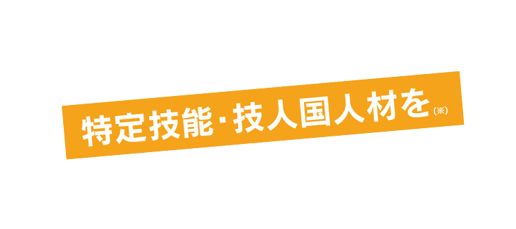 即戦力で活躍できる特定技能・技人国人材をご紹介いたします。